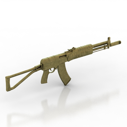 Gun weapon AK47 3D Model Preview #da8ef9b0