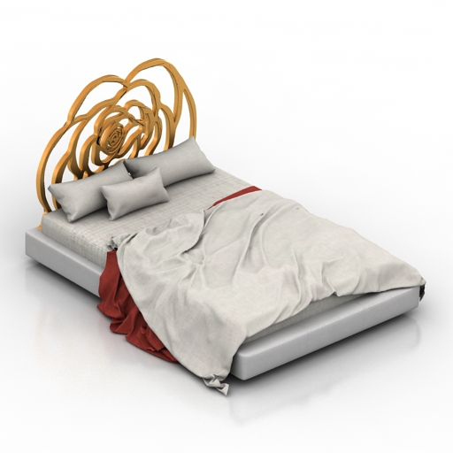 Bed Roza 3D Model Preview #aff057f9