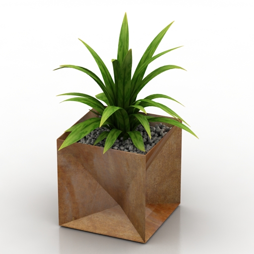 plant origami pot 3D Model Preview #91badae5