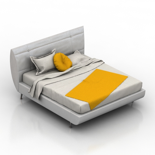 bed creazioni ambrogio double bed 3D Model Preview #b56816c4