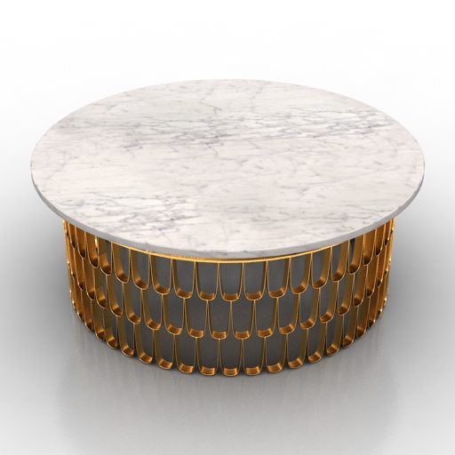 table arteriors orleans cocktail table 3D Model Preview #1f1dd501