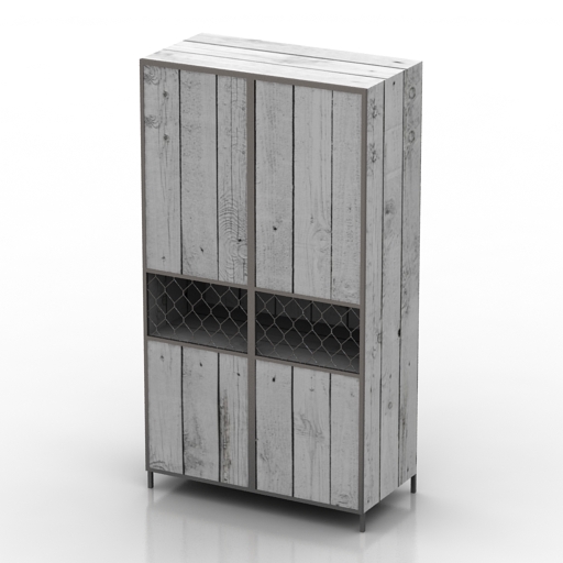 Bookcase Mesh 3D Model Preview #23092a1e