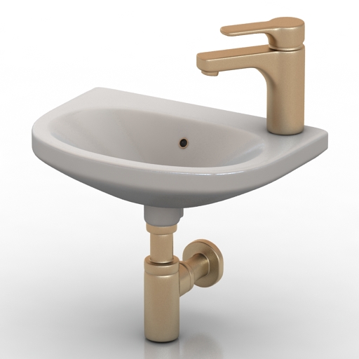 Sink Devit small 3D Model Preview #7807eb4a