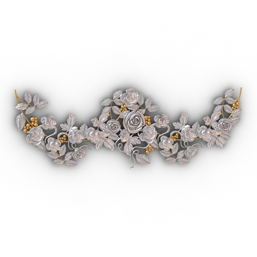 decor flower garland forged 3D Model Preview #bb201417