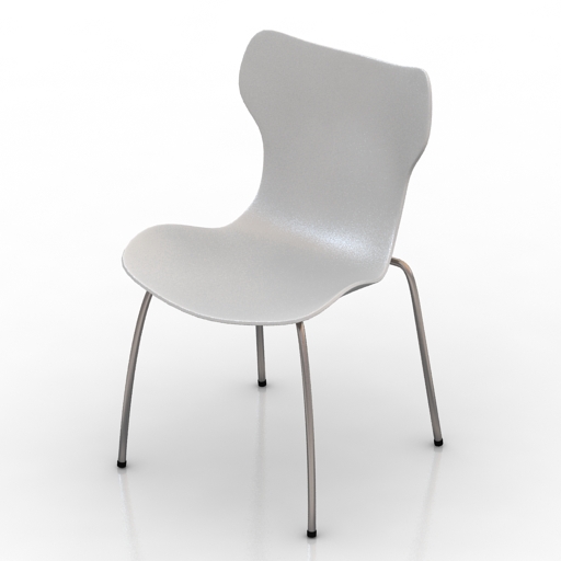 chair b&b italia papilio shell 3D Model Preview #f5168f3c