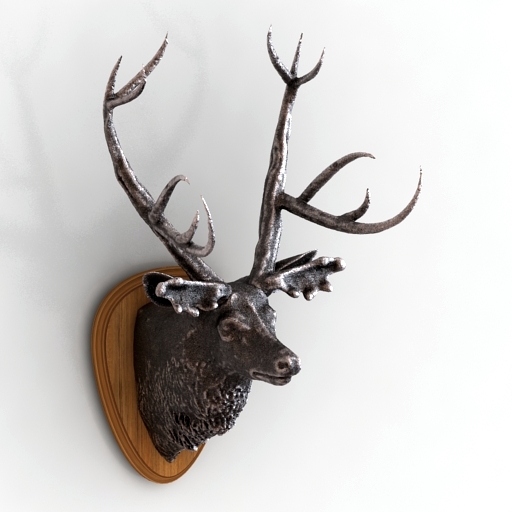 decor deer head with antlers 3D Model Preview #9ae05a25