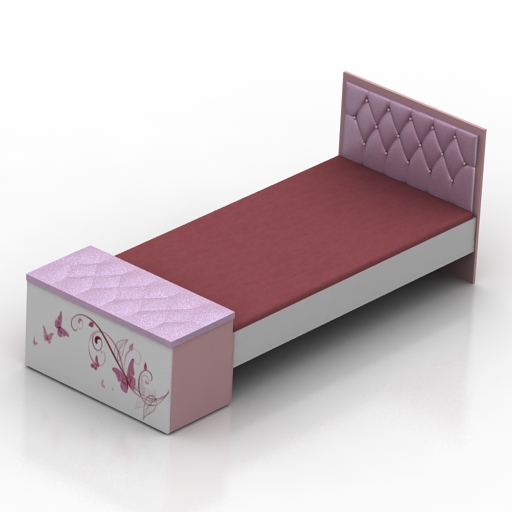 Bed 1 3D Model Preview #b86049e8