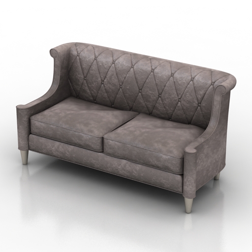 sofa velvet love seat 3D Model Preview #1574c73a