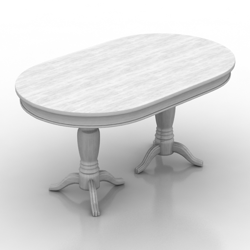 Table oval 3D Model Preview #e94aa44a