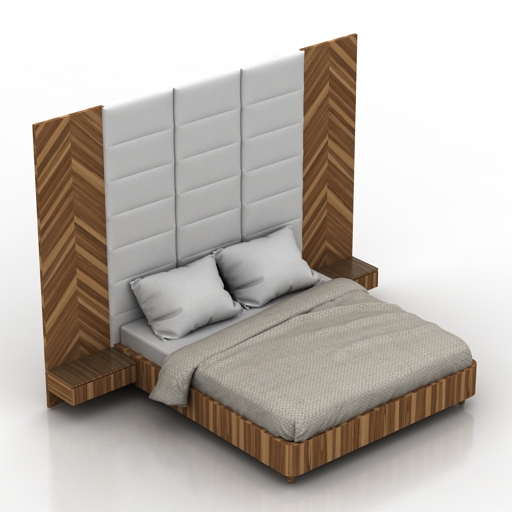bed wall 3D Model Preview #b6e455c8