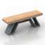 3D "Wooden bench" - Interior Collection