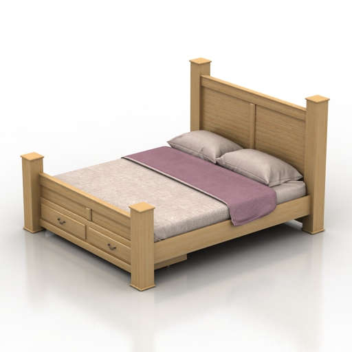 Bed 2 3D Model Preview #3807d637