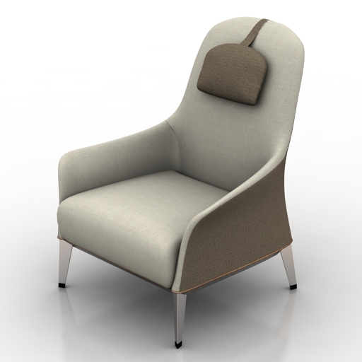 armchair normal wing chair giorgetti 3D Model Preview #08c238e0