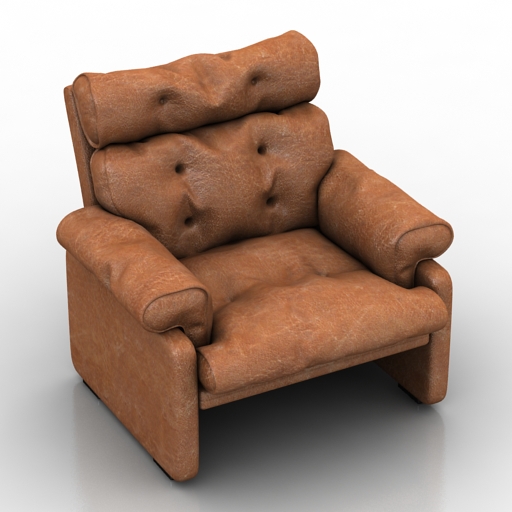 armchair b&b italia coronado 3D Model Preview #e8da4000
