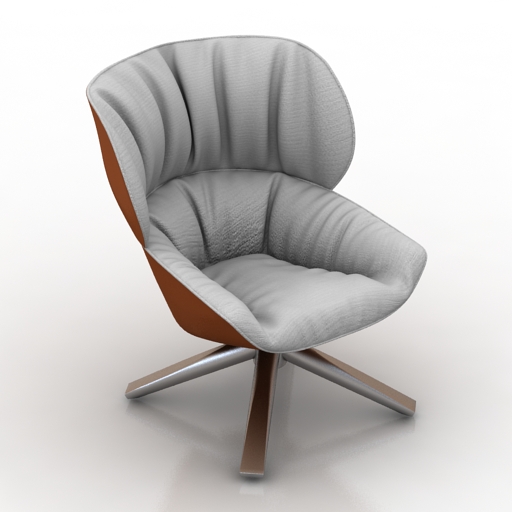 armchair b&b italia tabano 3D Model Preview #57f62b79