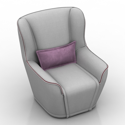 armchair flora swan italy 3D Model Preview #f5925fe5