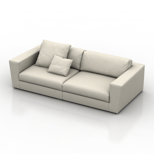 Sofa ASAMI White 3D Model Preview #ad52561b
