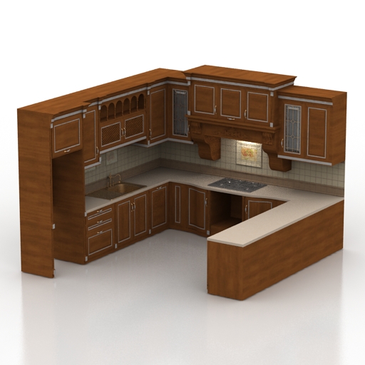 Kitchen Classic 3D Model Preview #cf98d492