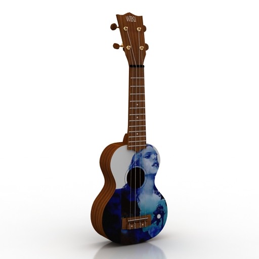 guitar ukulele wiki uk10g bk 3D Model Preview #c21351d3