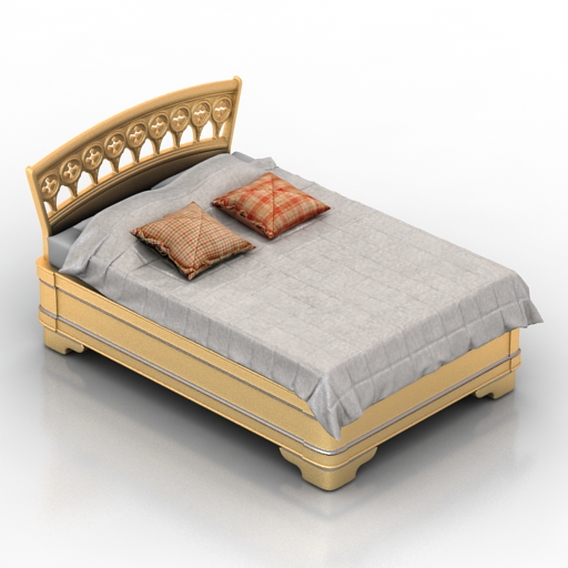 bed palazzo ducale laccato prama 3D Model Preview #203fa48a