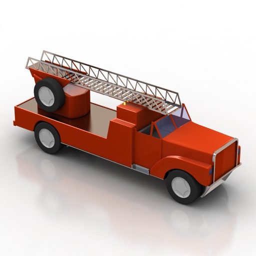 Toy fire fighting car 3D Model Preview #31260a9b