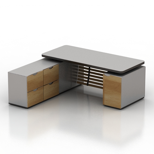 Table modern employer desk 3D Model Preview #91254a24