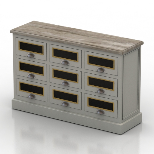 locker new lyon nine drawer 3D Model Preview #fd99630a