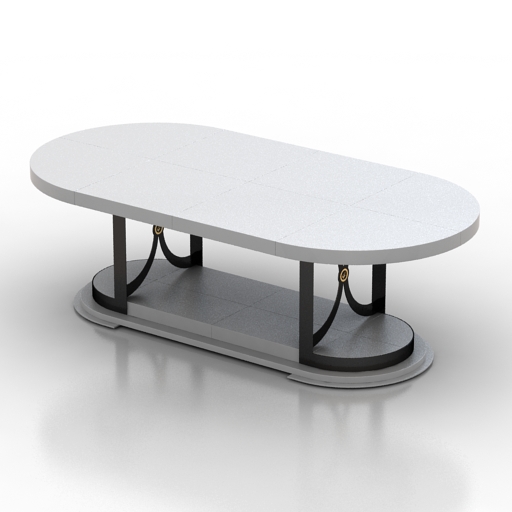 Table Aragona Vittoria Frigerio by Frigerio Poltrone e Divani 3D Model Preview #b97929db