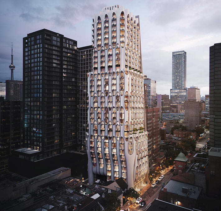 15-17 Elm Street tower by Partisans, Toronto, Canada