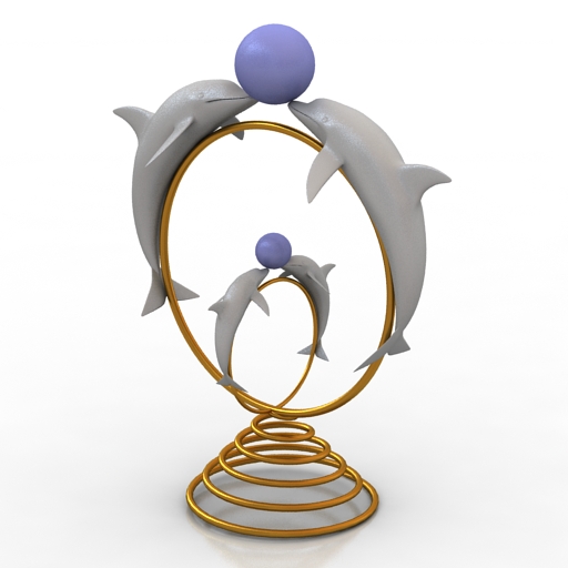 Decor dolphin 3D Model Preview #48bae51b