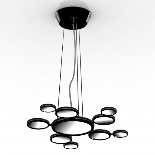 luster crystal lux techno sp11 cromo chandelier 3D Model Preview #716b3b81