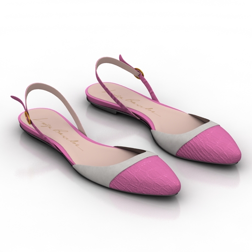 Shoes Luiza Barcelos Pink Sandal 3D Model Preview #f77c4cca
