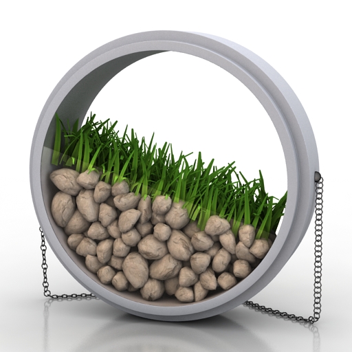 decor stone and grass 3D Model Preview #59794d00