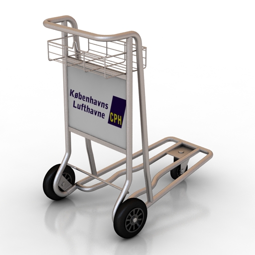 Trolley Luggage 3D Model Preview #95a09d0f