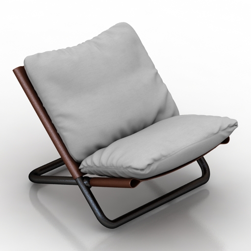 chair arflex cross low version armchair 3D Model Preview #e78347fb