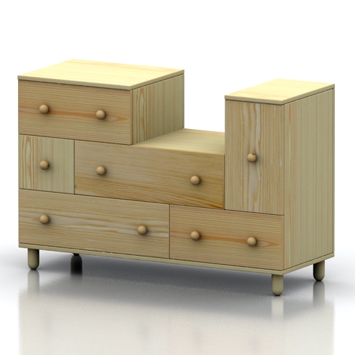 Locker IKEA PS 2012 Commode 3D Model Preview #30c57983