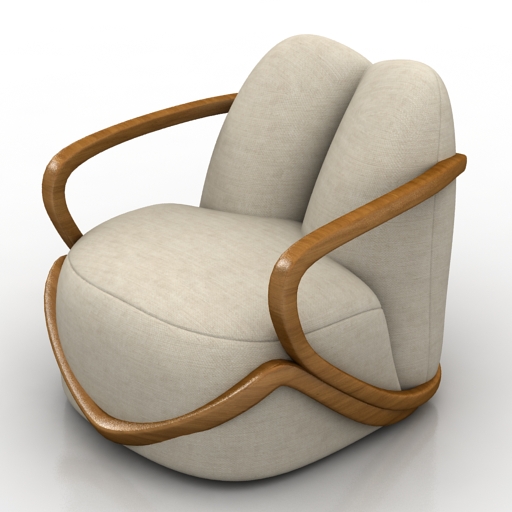 armchair giorgetti hug armchair 3D Model Preview #91838a65