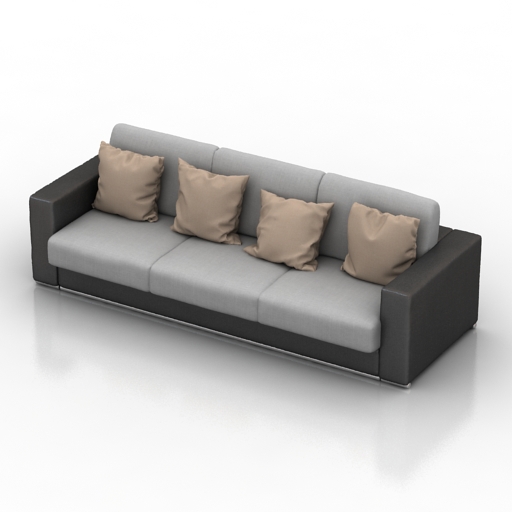sofa lagoon giovani silver 3D Model Preview #093a93b9