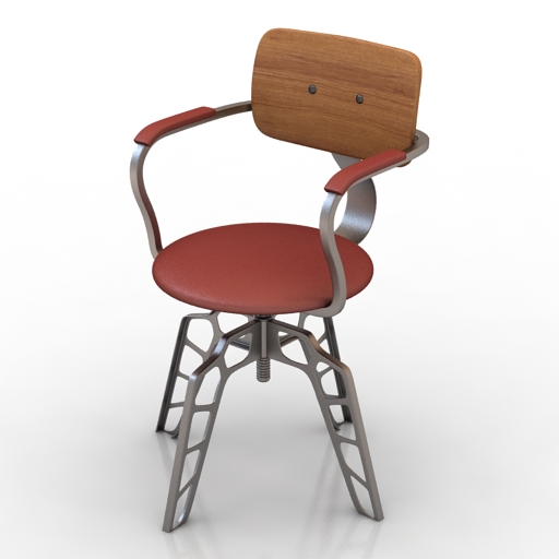 chair industrial swivel bar stools 3D Model Preview #f5bc7db6
