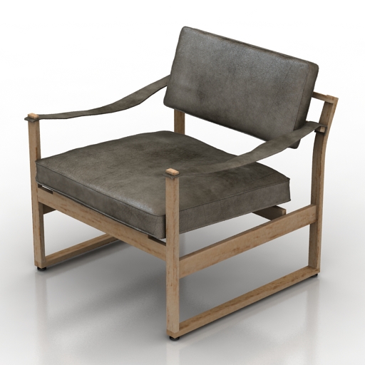 armchair harris leather chair 3D Model Preview #2f2bc250
