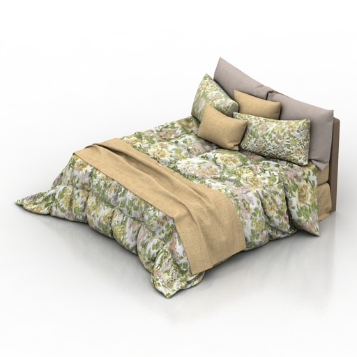 bed sanderson linens 3D Model Preview #7925bac1