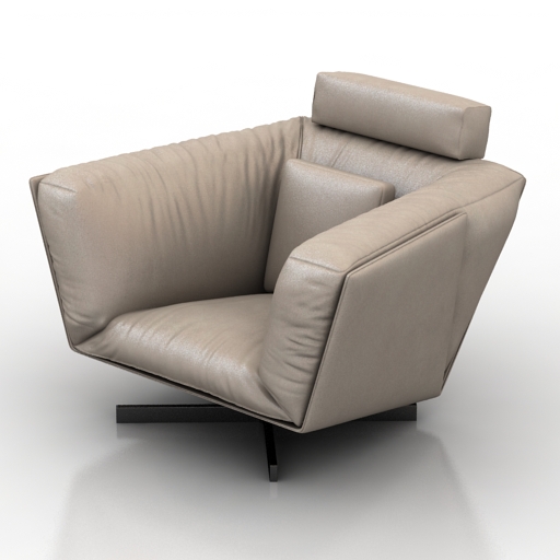 Armchair 2ds 3D Model Preview #b46756be