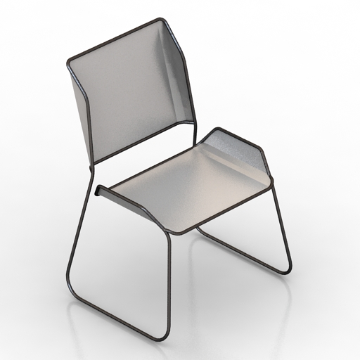 Chair Office Metal 3D Model Preview #df36f79c