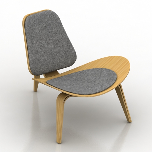 Chair hans wegner Shell Chair 3D Model Preview #c358d3e8