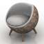3D "La Luna-a rattan chair" - Interior Collection