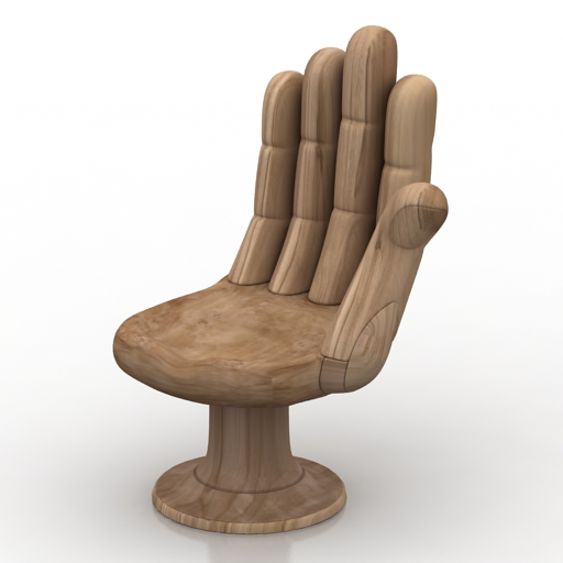 chair noire buddha hand chair 3D Model Preview #3e706790