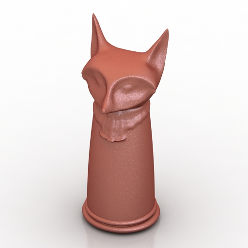 decor umbrella stand kare fox red 3D Model Preview #5c082890