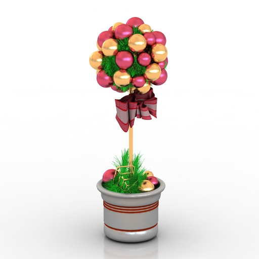 Vase Flowers HNY Decor 3D Model Preview #5f5ba19a