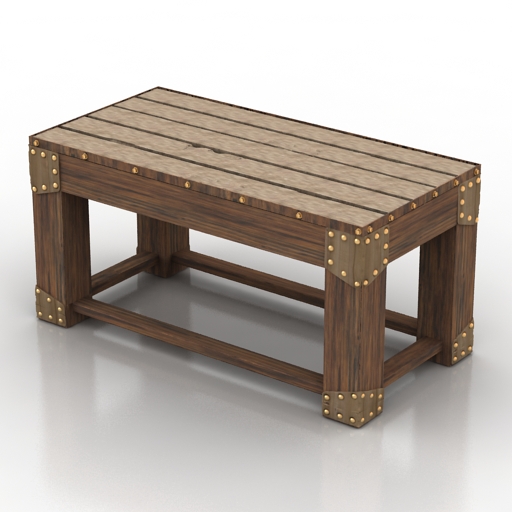 Table coffee 2 3D Model Preview #54b70166