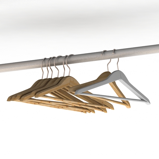 Hangers set classic 3D Model Preview #b6453d89